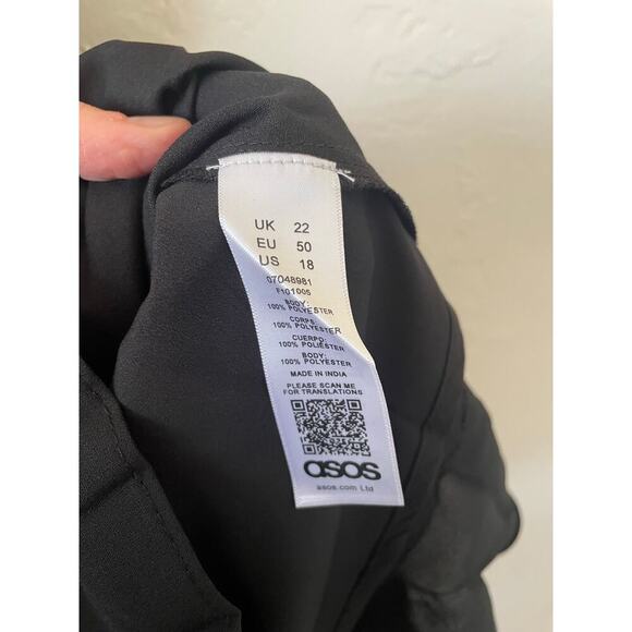 NWT ASOS Curve Strappy Ruffle Mini Dress Wrap Dress Adjustable LBD Dainty Plus - Picture 8 of 10